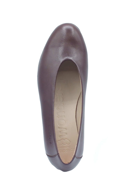 Wonders Wonders Decoltè con zeppa Donna C-33100 Nature Testa pelle marrone marrone