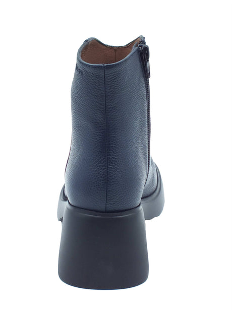 Wonders Wonders Tronchetti con tacco Donna E-7125 Flytres Wild Noche pelle blu Noche