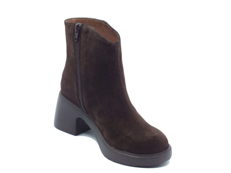Wonders Wonders Tronchetti con tacco Donna E-7125 Flytres Charme Testa pelle marrone Testa