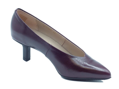 Wonders Wonders Decoltè con tacco Donna G-7141 FlexFit Talis Vino pelle rosso bordò