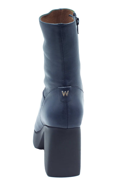 Wonders Wonders Tronchetti con tacco Donna H-49101 Lady Velvet Noche pelle blu Noche