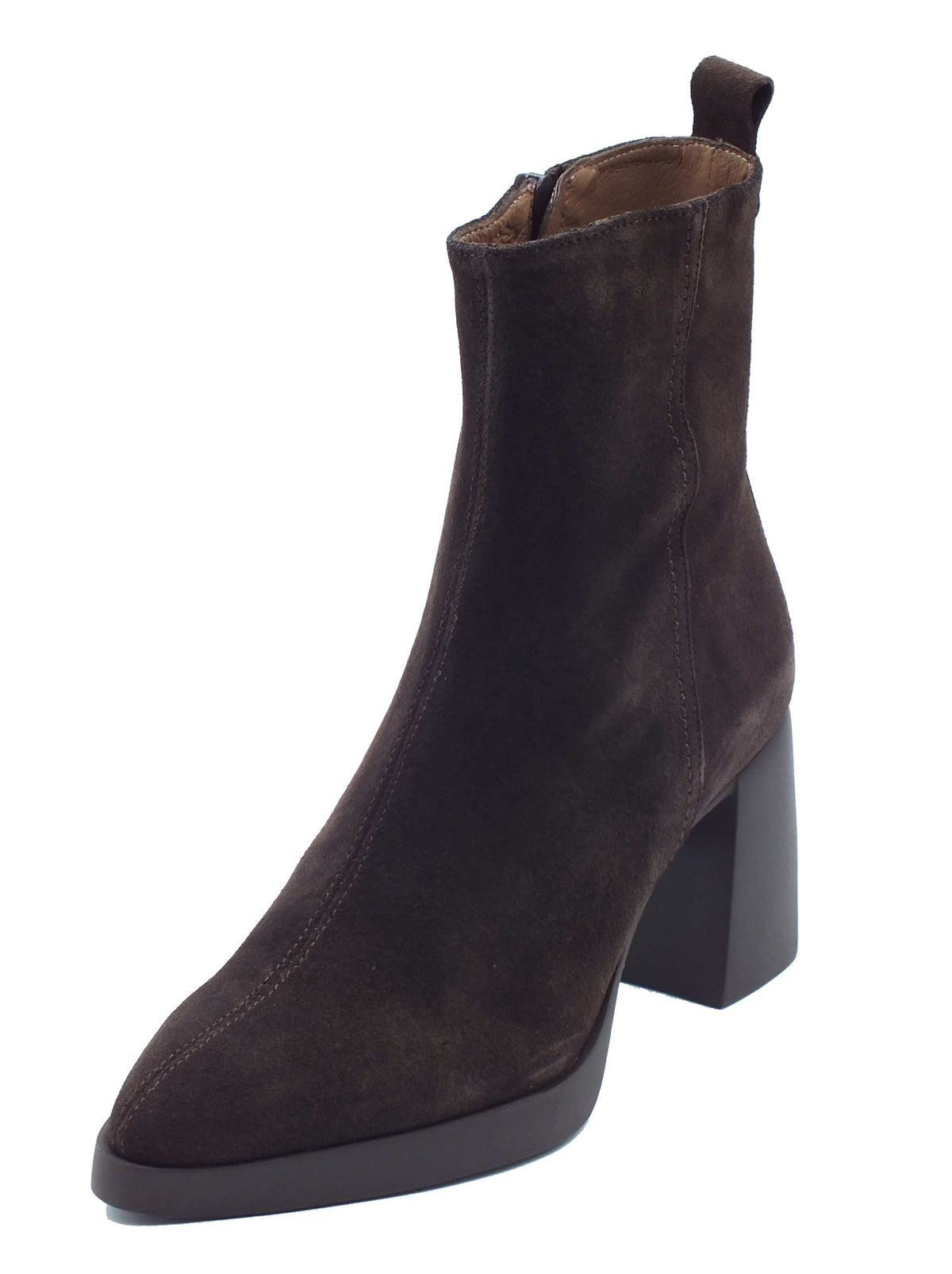 Wonders Wonders Tronchetti con tacco Donna L-1601 Vera Charme Testa pelle marrone Testa