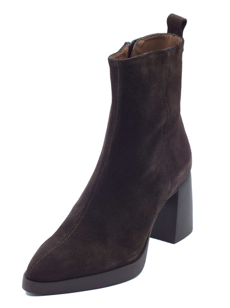 Wonders Wonders Tronchetti con tacco Donna L-1601 Vera Charme Testa pelle marrone Testa