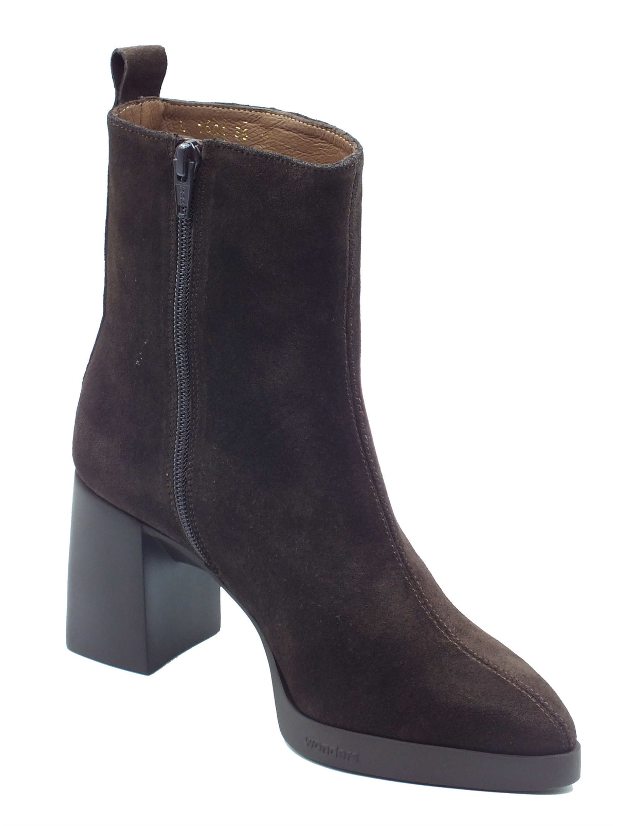 Wonders Wonders Tronchetti con tacco Donna L-1601 Vera Charme Testa pelle marrone Testa