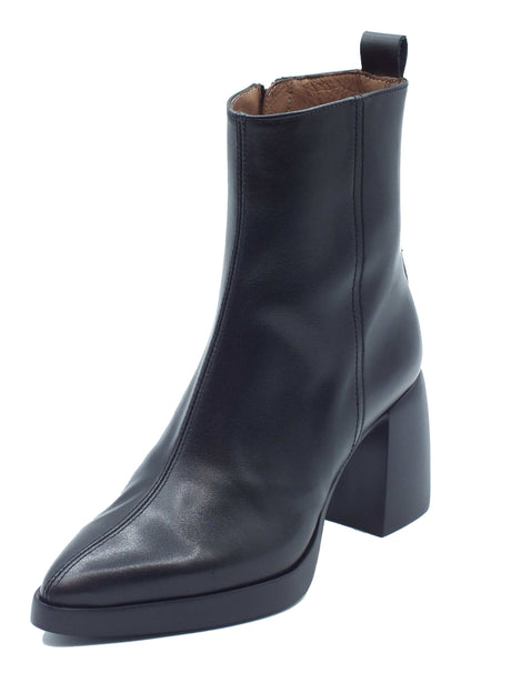 Wonders Wonders Tronchetti con tacco Donna L-1601 Vera Isy Negro pelle nero Negro
