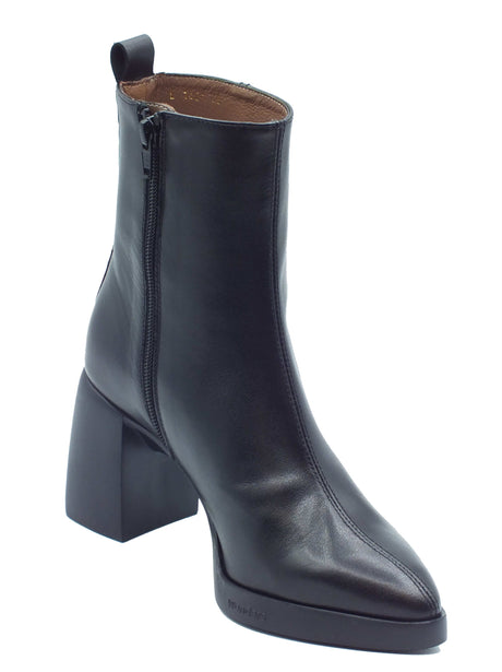 Wonders Wonders Tronchetti con tacco Donna L-1601 Vera Isy Negro pelle nero Negro