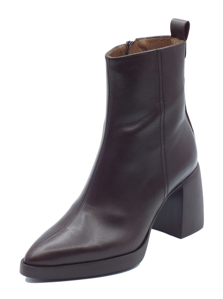 Wonders Wonders Tronchetti con tacco Donna L-1601 Vera Isy Testa pelle marrone Testa