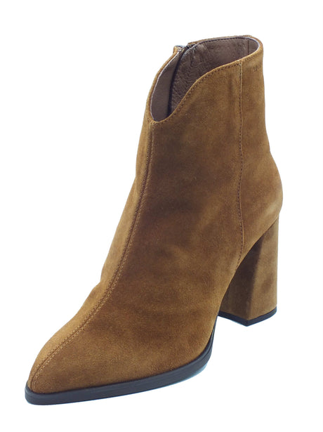 Wonders Wonders Tronchetti con tacco Donna M-5444 Charme Capuccino pelle marrone Cappuccino