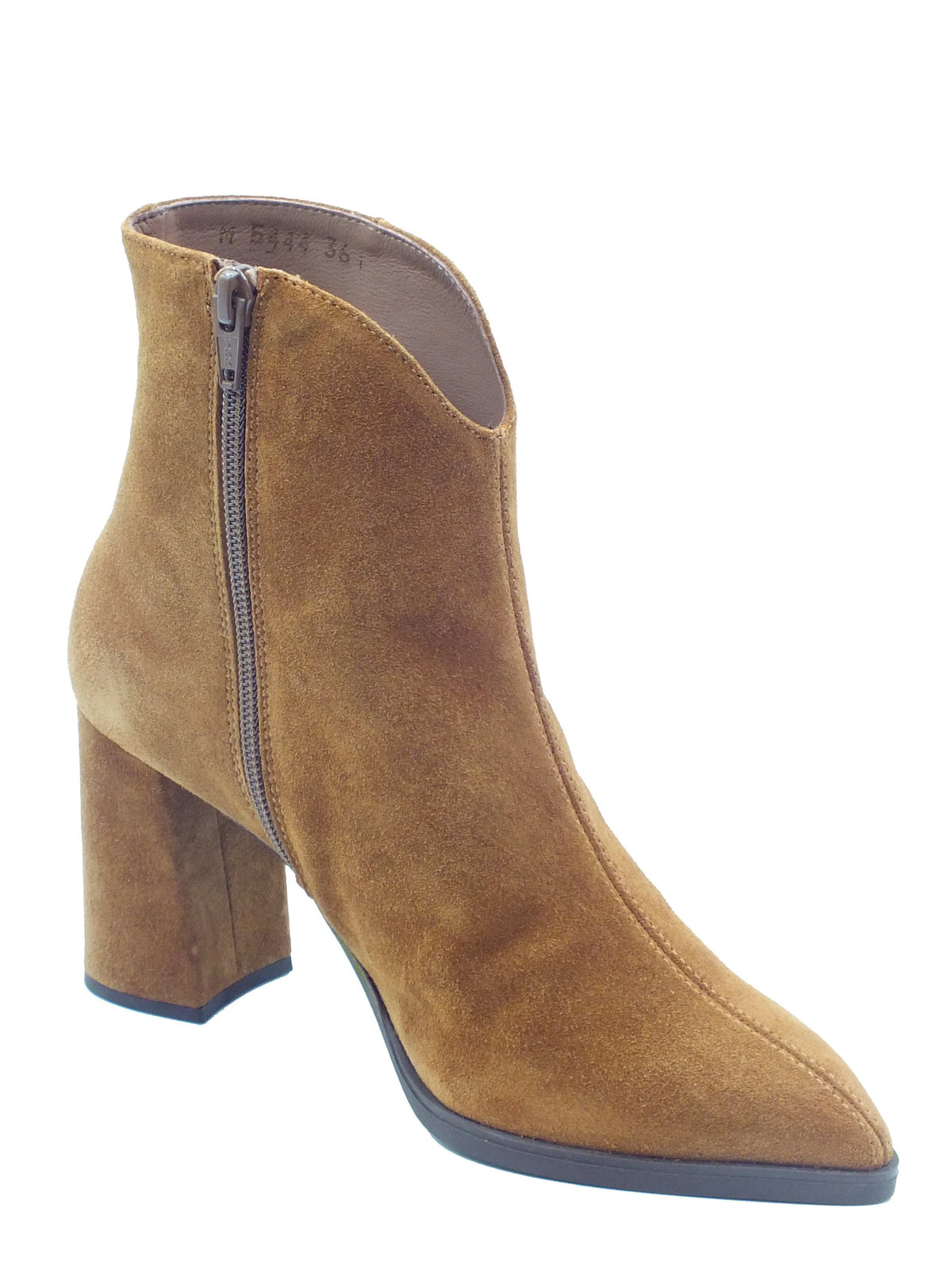 Wonders Wonders Tronchetti con tacco Donna M-5444 Charme Capuccino pelle marrone Cappuccino