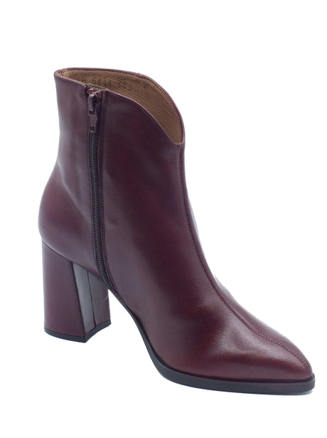 Wonders Wonders Tronchetti con tacco Donna M-5444 Velvet Vino pelle rosso Vino
