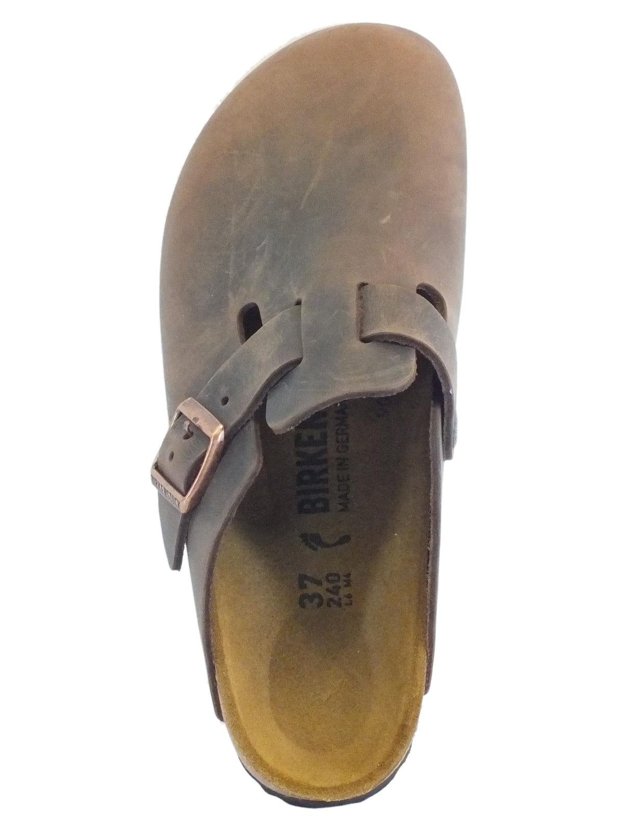 Birkenstock Sandali Boston Habana Birkenstock per donna in pelle ingrassata marrone habana