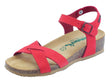 BioNatura BioNatura 12 Fregene IMB Nabuk Coral Sandali per Donna con zeppa bassa Corallo