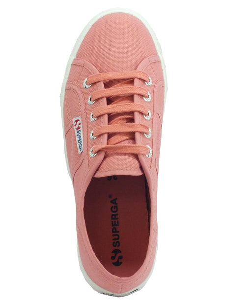 Superga Scarpe Superga per donna in tessuto rosa e zeppa 3,5cm Rose-White