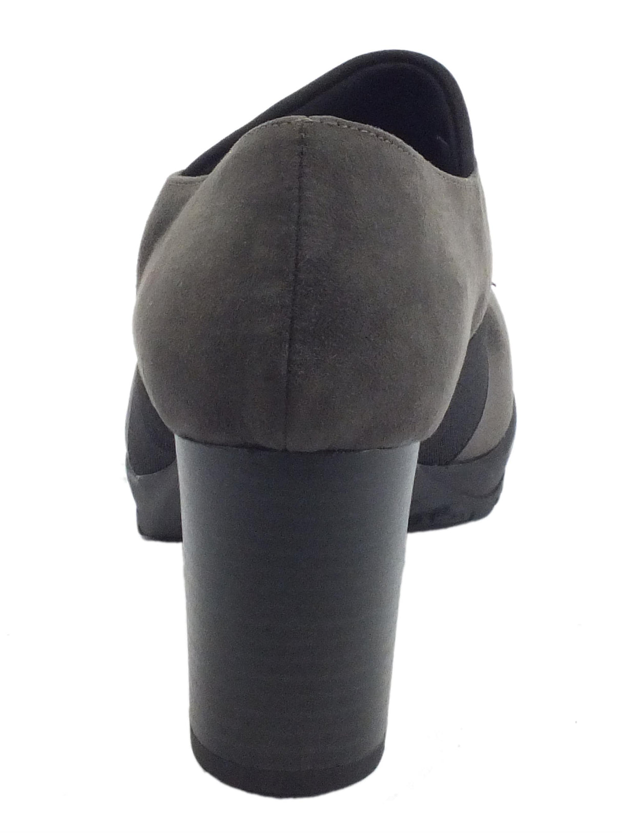 Cinzia Soft Tronchetti Cinzia Soft in nabuk marrone tacco alto elastico frontale Marrone