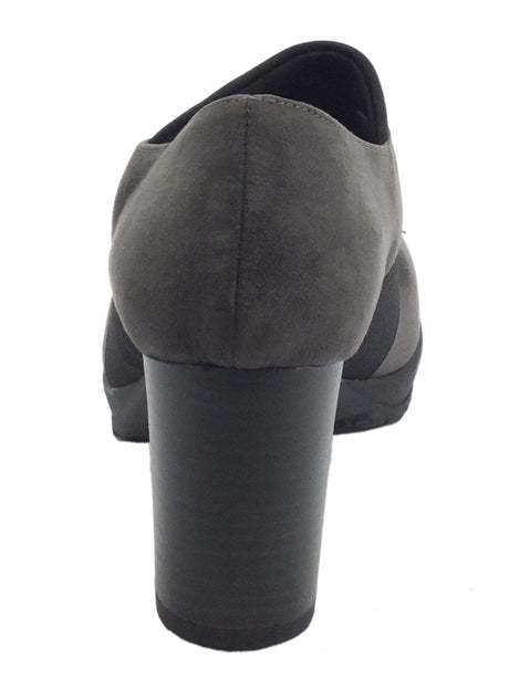 Cinzia Soft Tronchetti Cinzia Soft in nabuk marrone tacco alto elastico frontale Marrone