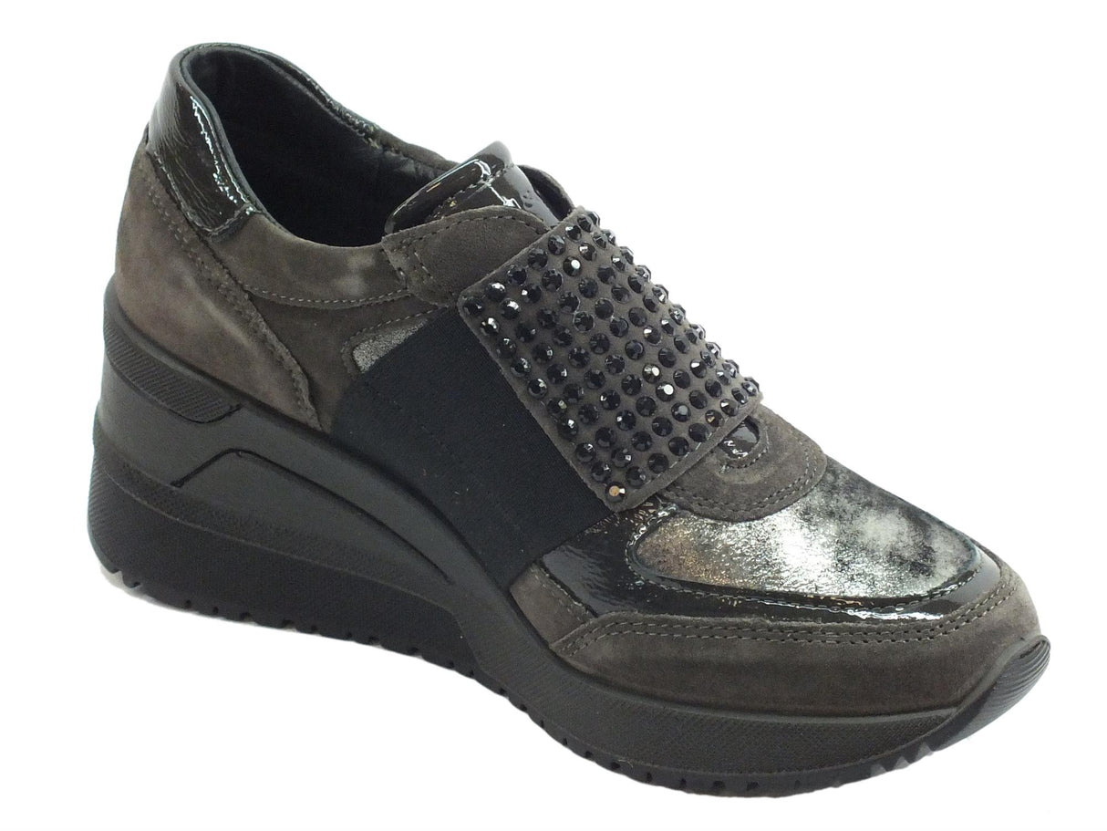 Igi&Co Mocassini Igi&Co per donna in scamosciato grigio zeppa alta Grigio