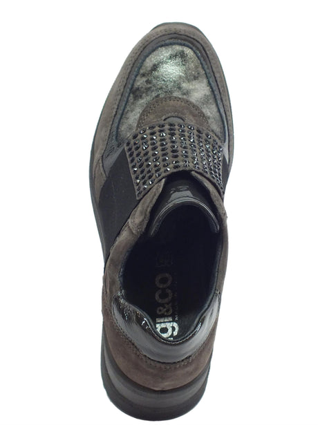 Igi&Co Mocassini Igi&Co per donna in scamosciato grigio zeppa alta Grigio