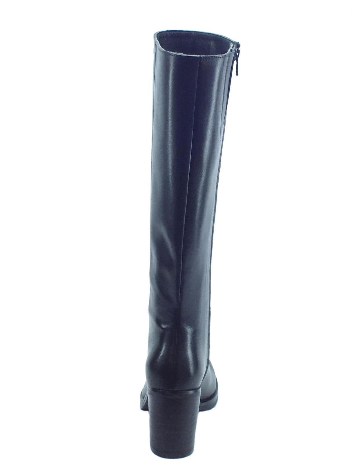 Pregunta Stivali Pegunta in pelle nera tacco alto Nero