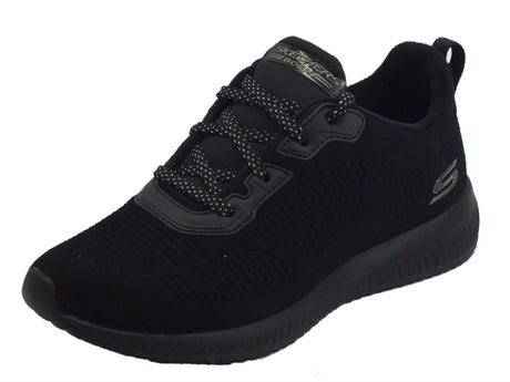 Skechers Skechers per donna sportive Team Bobs in tessuto nero Black