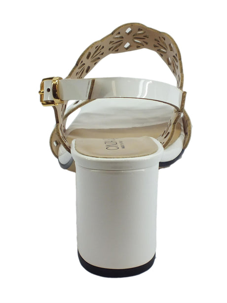 Cinzia Soft Cinzia Soft sandali con tacco alto per donna in vernice laserata bianca Bianco