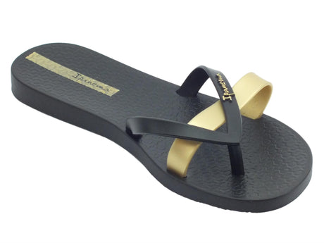 Ipanema Ipanema 81805 Kirei Fem White Gold infradito in gomma nero e gold Black