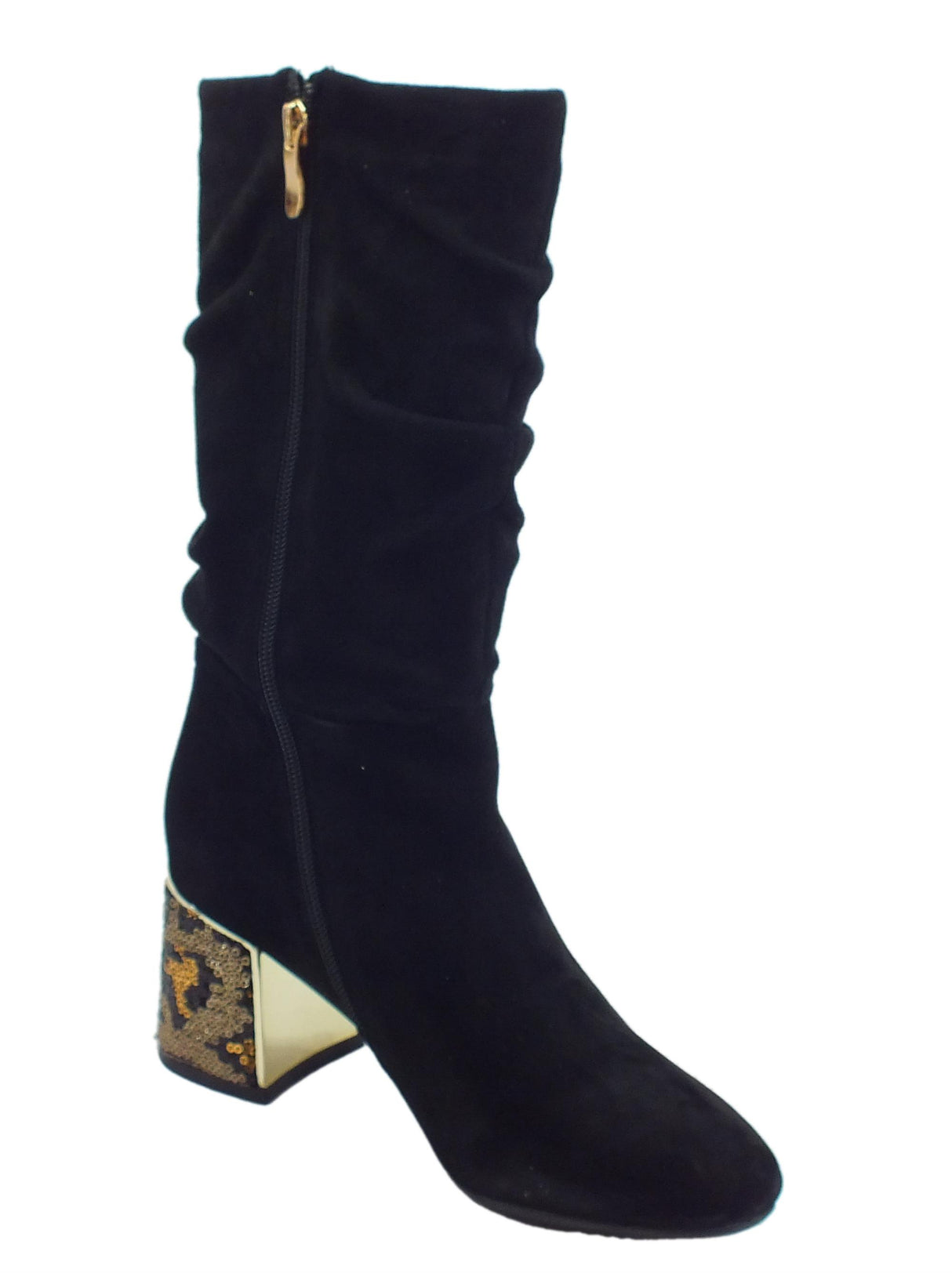 CafèNoir CafèNoir HLA543 010 Nero Stivali Donna in camoscio nero tacco alto nero