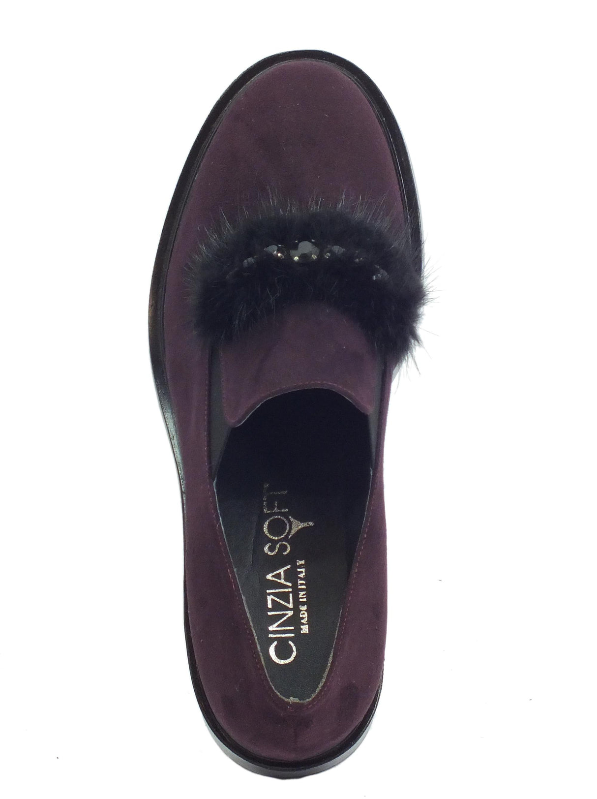 Cinzia Soft Cinzia Soft IAB843145-C mocassini con tacco in tessuto bordò VINO