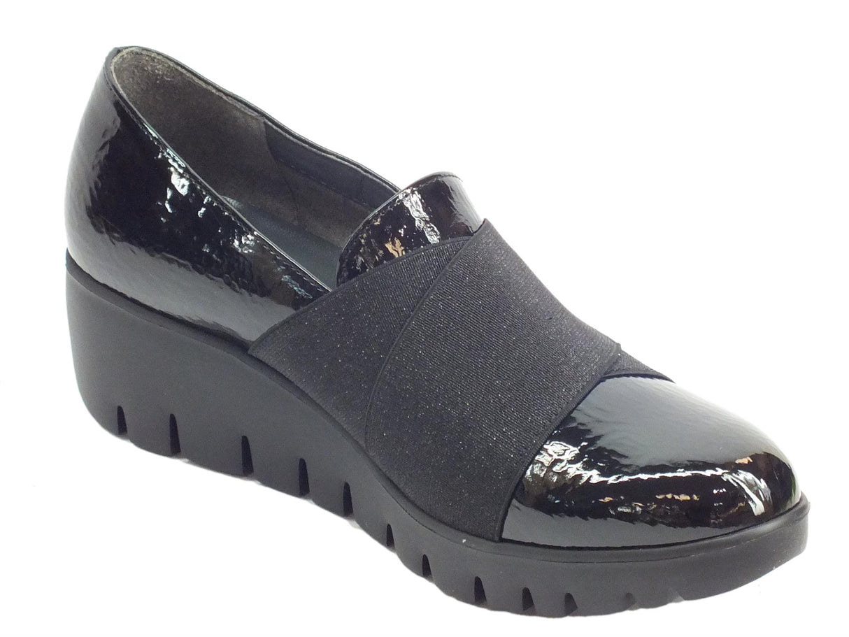 Cinzia Soft Cinzia Soft IAB952565-C mocassini donna con zeppa in vernice nera nero