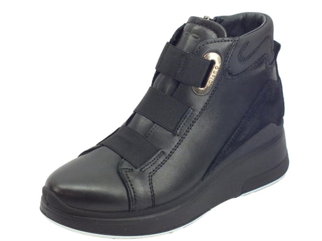 Igi&Co Igi&Co 4141811 Nppa Soft Nero Tronchetti Donna in pelle nera allaccio rapido Nero