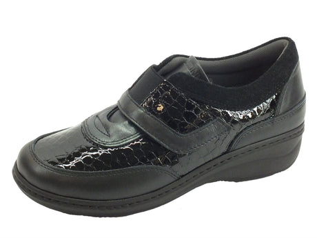 Sabatini Sabatini S2902 Perlato Nero Sneakers confort Donna in pelle e vernice Nero