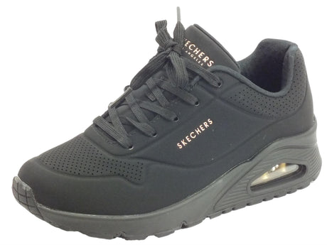 Skechers Skechers Los Angeles 73690/BBK Uno Stand on Air Black Scarpe sportive Donna in ecopelle nera nero