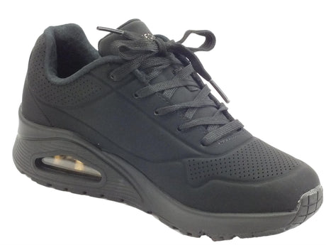Skechers Skechers Los Angeles 73690/BBK Uno Stand on Air Black Scarpe sportive Donna in ecopelle nera nero
