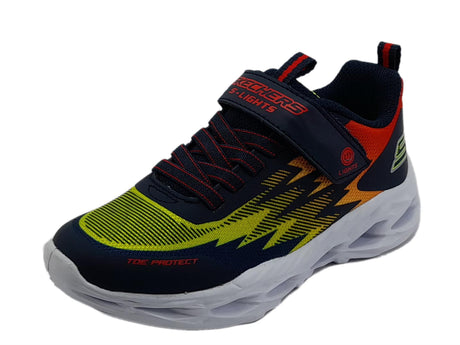 Skechers Skechers Lights 400600L Zorent Navy Multi Scarpe Sportive per Bambino in tessuto con luci Navy Multi
