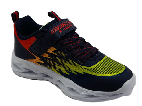 Skechers Skechers Lights 400600L Zorent Navy Multi Scarpe Sportive per Bambino in tessuto con luci Navy Multi
