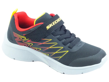 Skechers Skechers 403770L Microspec Texlor Black Red Scarpe Sportive per Bambino in tessuto con strappo Black Red