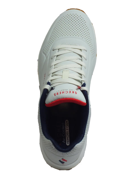 Skechers Skechers Street Los-Angeles 52458/WNVR Uno-STAND ON AIR White/Navy/Red Sneakers Sportive Uomo White/Navy/Red