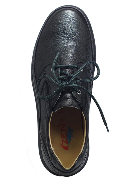 Zen Zen Air 077497 Nero Scarpe per uomo in pelle flessibili leggere sottopiede estraibile Nero