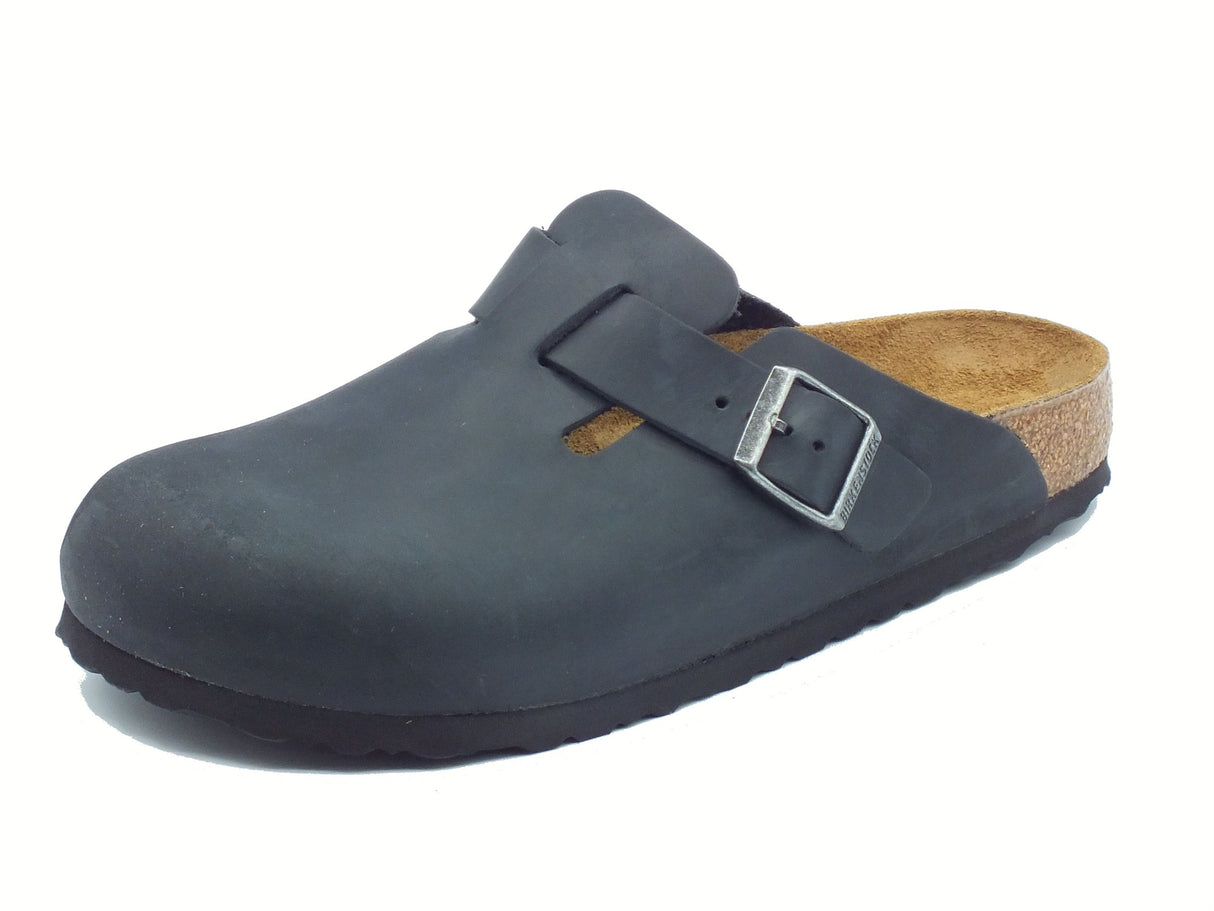 Birkenstock Birkenstock 0059463 Boston BS Black Sandali Uomo in pelle nera Black