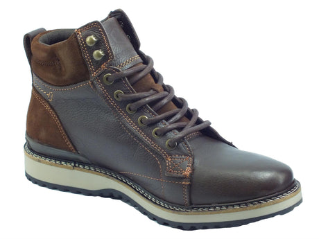 Lumberjack Lumberjack Aaron SM97301 Dk Brown Scarponcini Uomo in pelle e nabuk testa di moro Brown