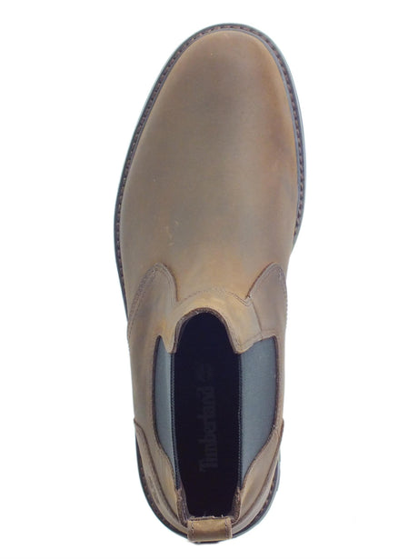 Timberland Timberland Stormbucks Chelsea Dark Brown Nubuck Scarponcini per Uomo modello Beatles in pelle testa di moro