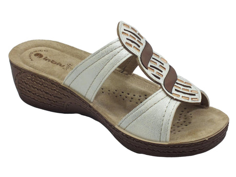 InBlu InBlu GL000034 Bianco per Donna sottopiede Soft in pelle anatomico Bianco