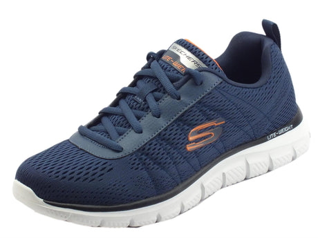 Skechers Skechers Sport 232081 Track Moulton Nvy Orng Scarpe sportive per Uomo in tessuto blu Nvy