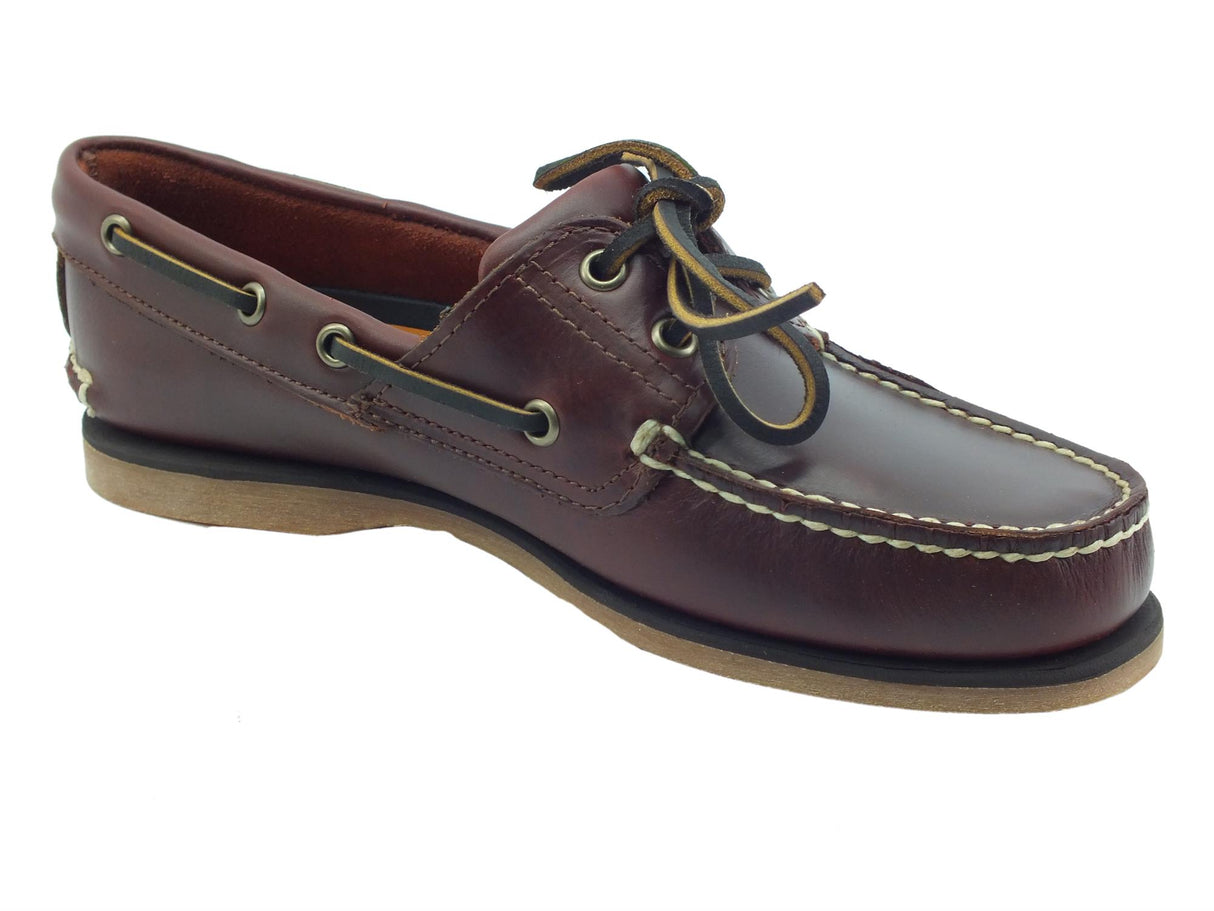 Timberland Timberland 025077 Classic Boat MF Brown Full Grain Scarpe modello barca per Uomo in pelle marrone Brown