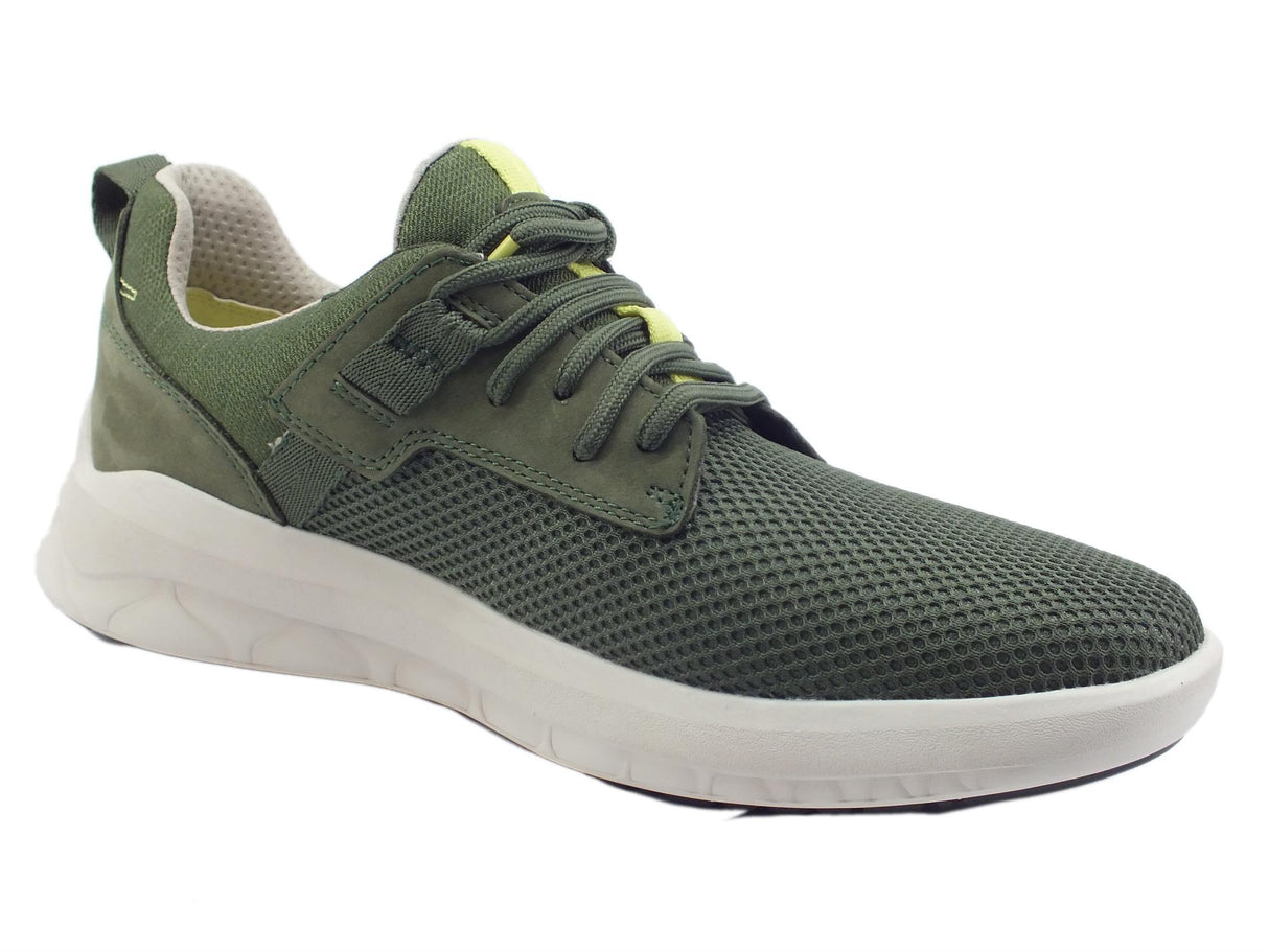 Timberland Timberland 0A2QAN Bradstreet Oxford Dark Green Scarpe Sneakers per Uomo in tessuto verde verde