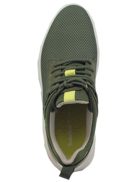 Timberland Timberland 0A2QAN Bradstreet Oxford Dark Green Scarpe Sneakers per Uomo in tessuto verde verde