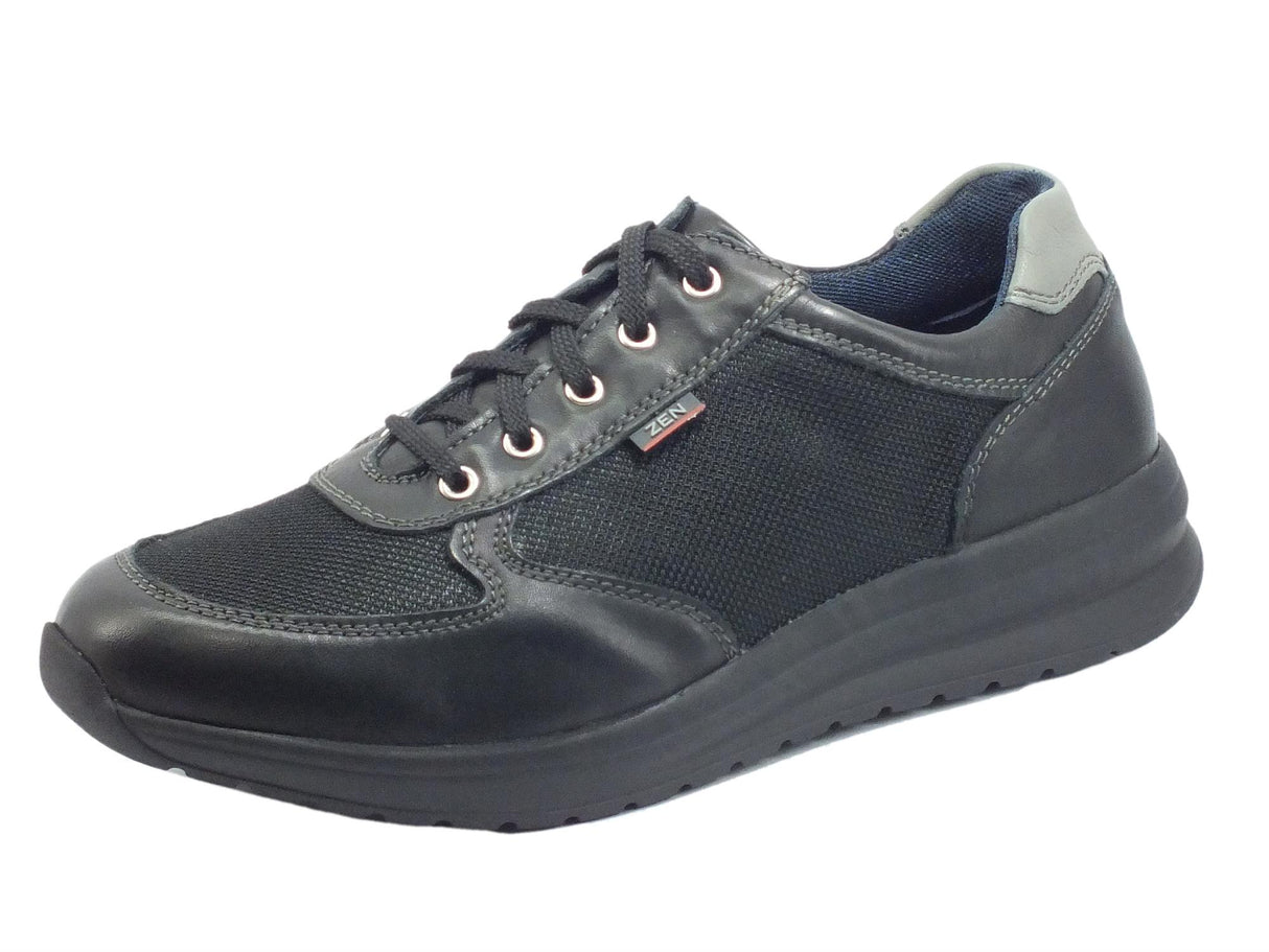 Zen Zen Engineering 278442 Nero Scarpe per Uomo in pelle e tessuto sottopiede memory nero