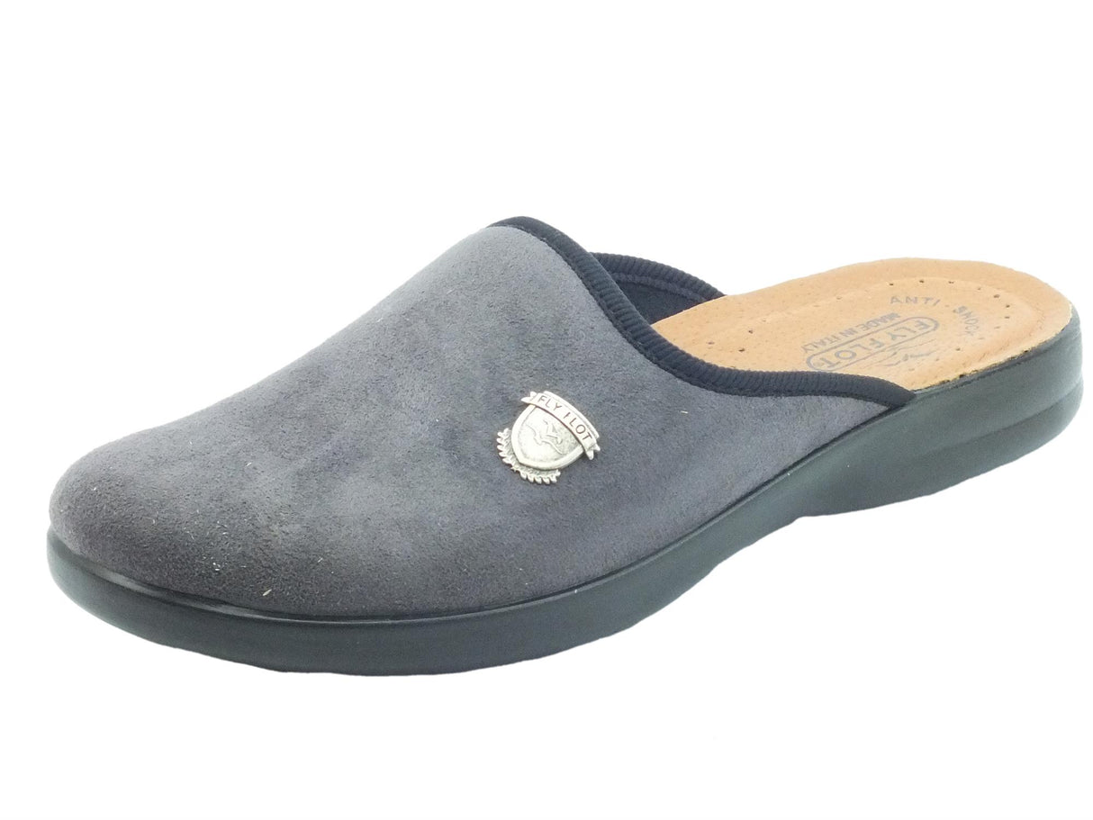 FlyFlot FlyFlot P7 588 WE Antracite Pantofole per Uomo in tessuto con sottopiede in pelle Antracite