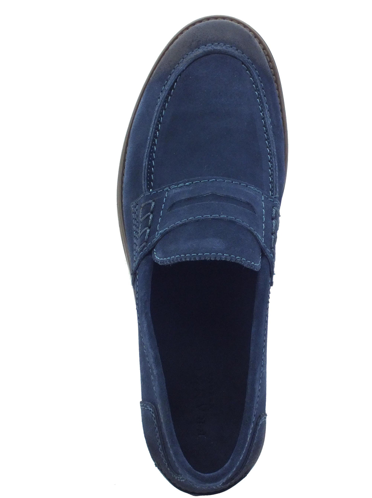 Franzini Franzini Arche 80080 Gorain Midnight Blu Mocassini Eleganti per Uomo in nabuk spazzolato nero blu