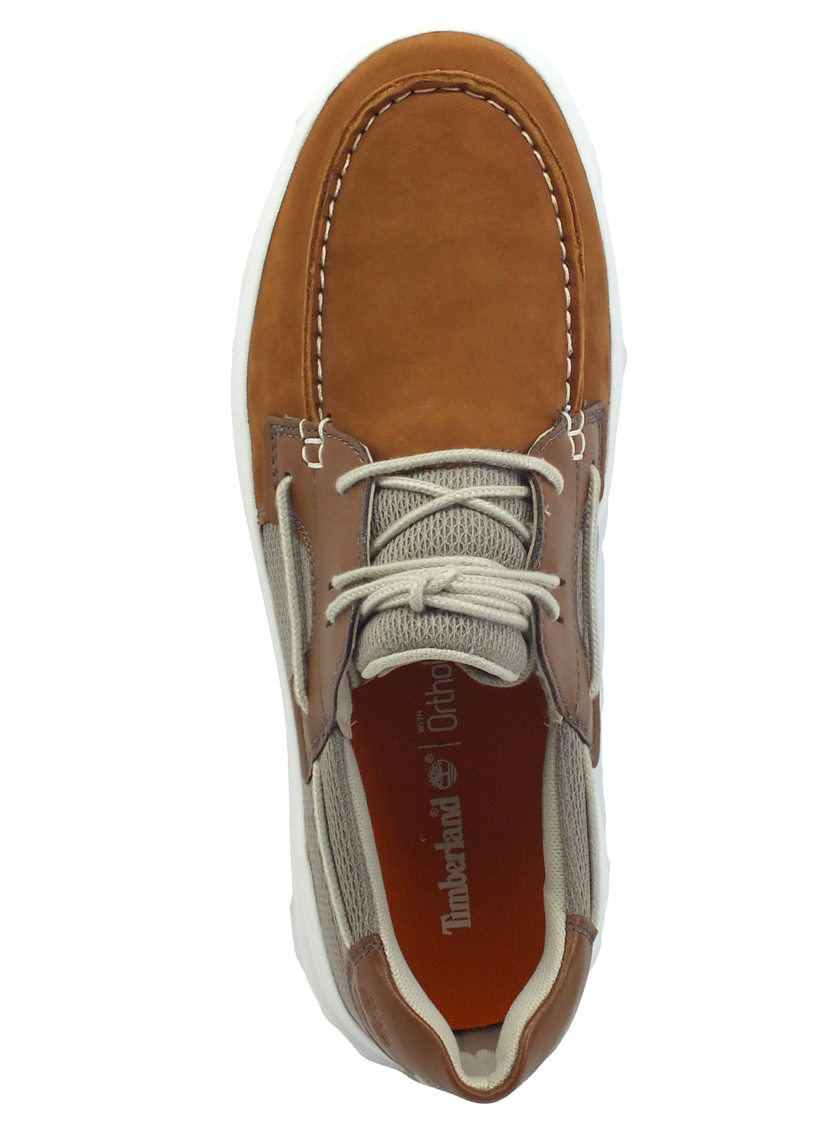 Timberland Timberland 0A2948 Seneca Bay Boat Rust Nubuck Scarpe per Uomo in nabuk e tessuto marrone