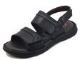Zen Zen 478719 Nero Sandali per Uomo in pelle con tripla chiusura a strappo Nero